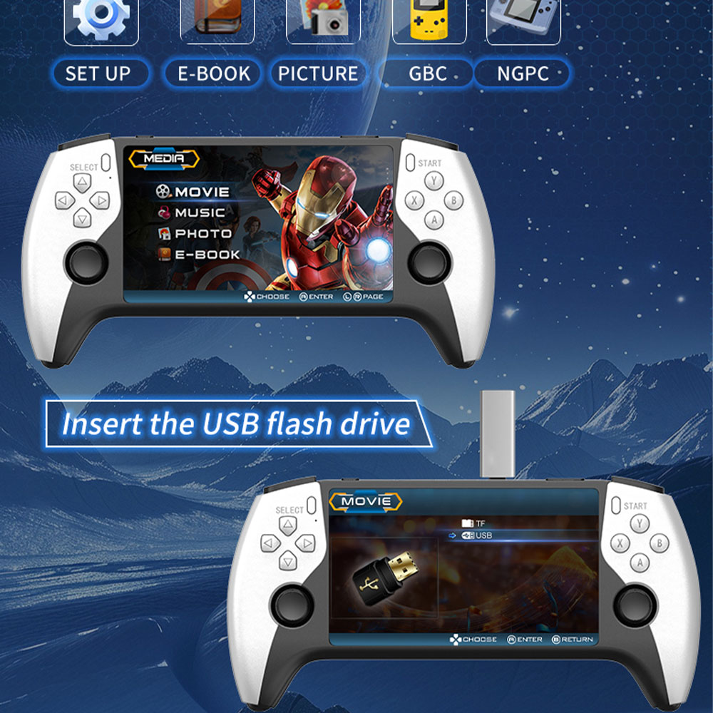 2026 New SF3500 5 Inch Handhel - Gaming Console R36 Ultra 评论和价格