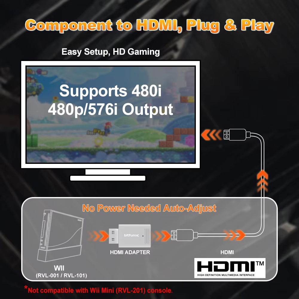 Bitfunx Mini Video Audio Adapt - Gaming Console All In One 评论和价格