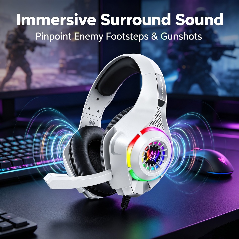 PC Gaming Headset with Mic RGB - Gaming Console Headset 评论和价格