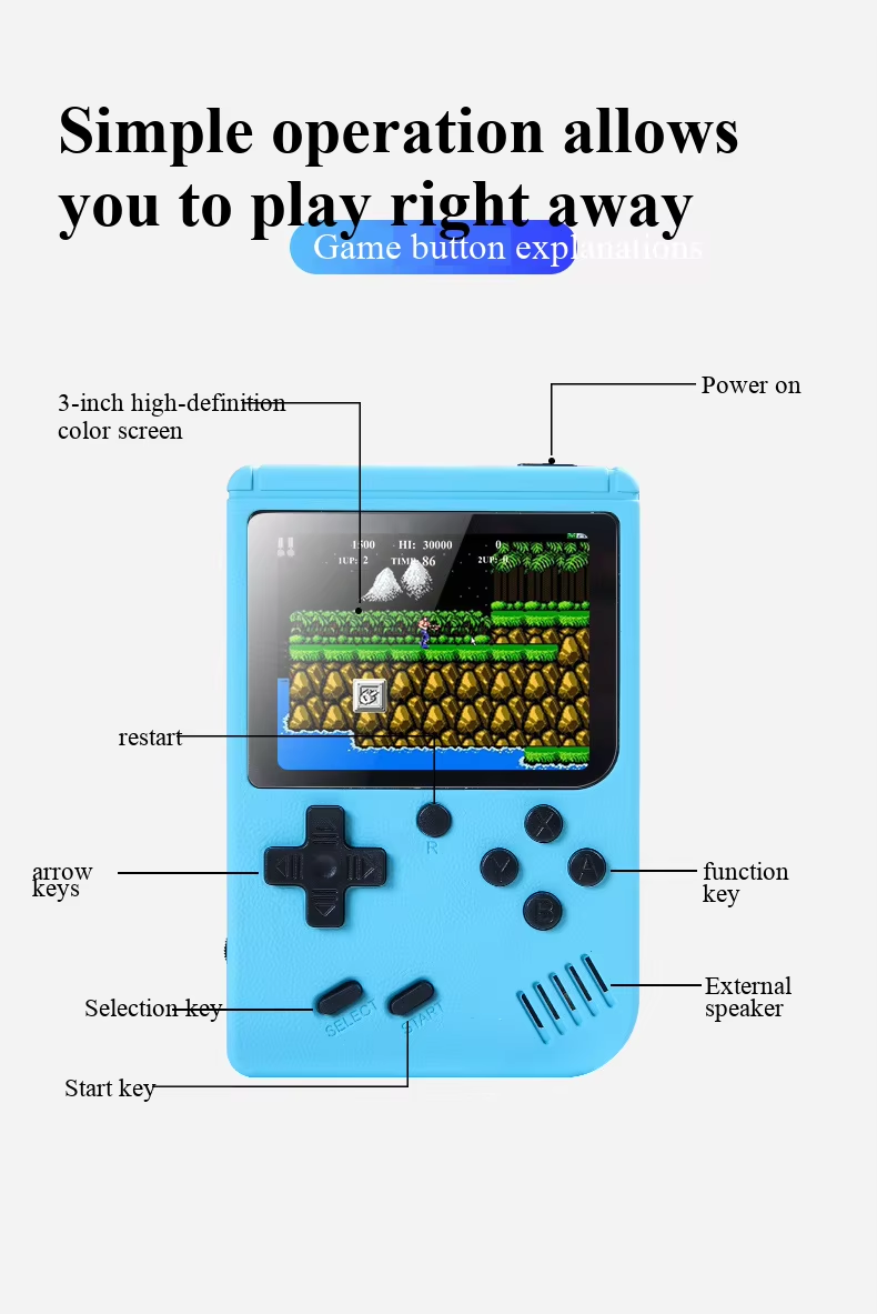 NEW 3 Inch Portable Retro Mini - Gaming Console All In One 评论和价格