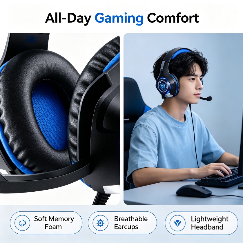 Stereo Gaming Headset with Mic - Gaming Console Headset 评论和价格